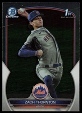 2023 BOWMAN DRAFT CHROME ZACH THORNTON RC NEW YORK METS #BDC-187 1ST BOWMAN