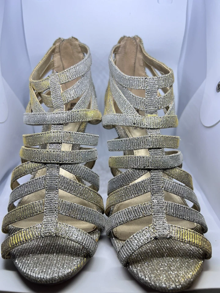 Coach and Four Gold/Silver Shimmer Gladiator Sandals Size 6 - Image 4 of 4