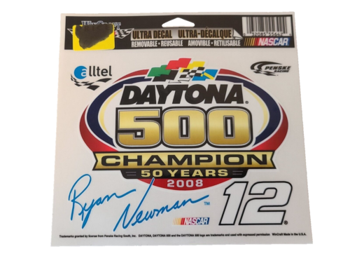 Calcomanía Ryan Newman #12 Daytona 500 Win-Craft ultra extraíble reutilizable 2009 EE. UU. - Imagen 1 de 1