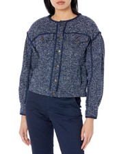 Malet Jacket Women's Long Sleeve Midnight Navy Multi Blue Size Regular 10
