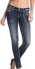 Pantalones de mezclilla ajustados para mujer Rock Revival Sabri S203