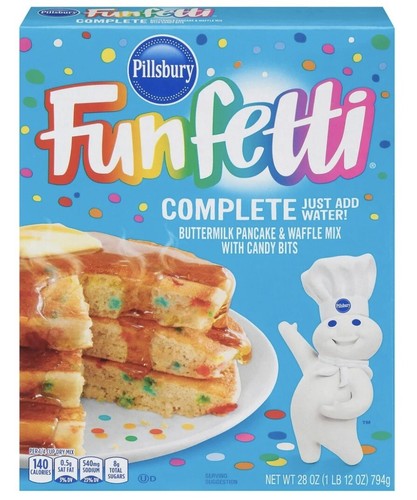 2 PACK of Pillsbury Funfetti Complete Buttermilk Pancakes & Waffle Mix 28oz - 第 1/3 張圖片