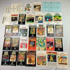 Lot of 29 Original Atari Game Instruction Manuals Manuals Only Plus Warrantys