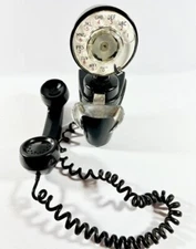 Vintage Automatic Electric  (AE Co.) Spacemaker Rotary Phone Model 183 Black