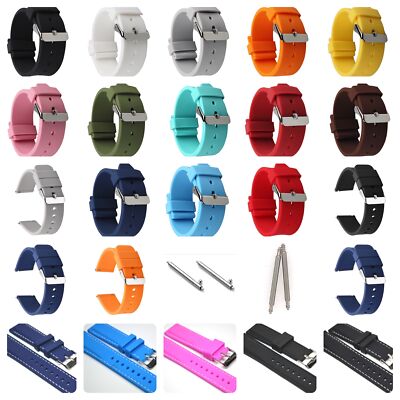Di-Vo Watch Strap - Uhrenarmband aus Silikon mit Schnellverschluss 18-24mm