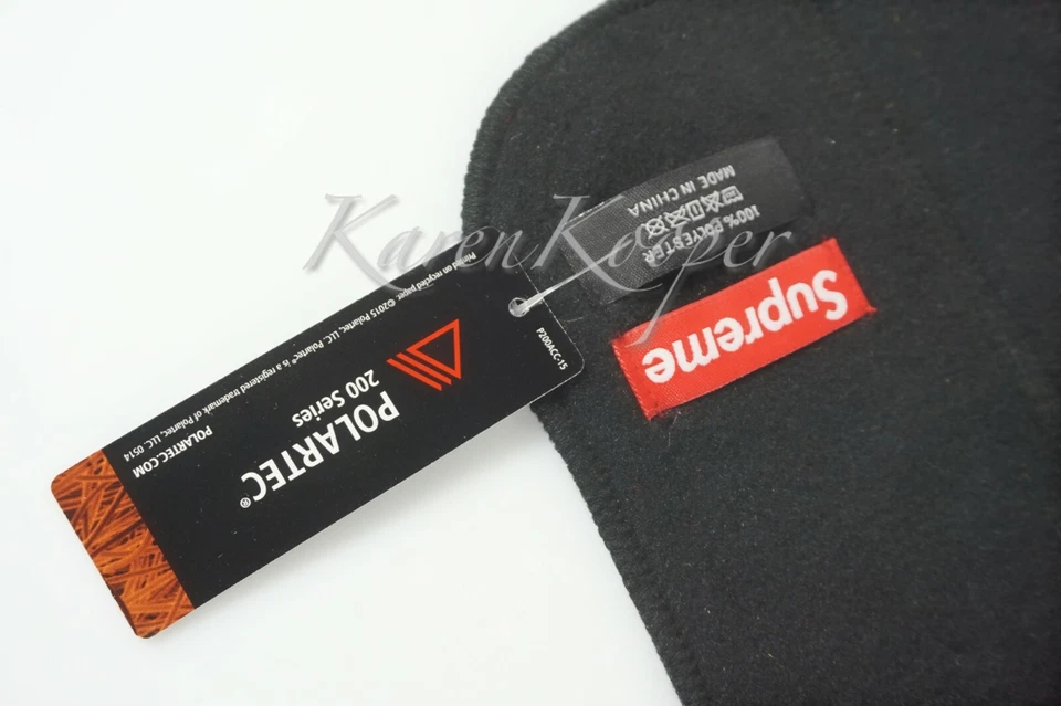 AUTHENTIC SUPREME POLARTEC ® SCARF BLACK FW18 NEW WITH TAGS SEALED - Image 4 of 4