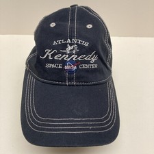 NASA Kennedy Space Center Atlantis Blue Hat/Cap Adjustable Strap/Buckle, OSFM