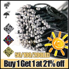 50/100/200/500 LED Solar Power Fairy Garden Lights String Outdoor Party Wedding
