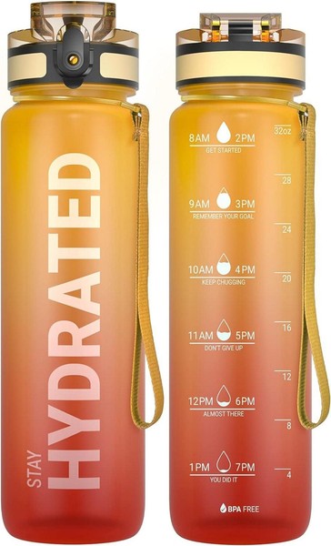 Sport Trinkflasche 1L Bpa-Frei Tritan Auslaufsicher FüR Gym Yoga Camping-image