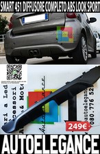 SMART FORTWO 451 DIFFUSORE POSTERIORE COMPLETO SOTTO PARAURTI ABS SPORTIVO .-.