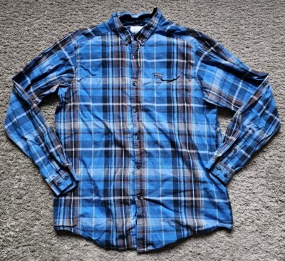 Columbia Mens Blue Plaid Button-Down Shirt Men's Size XLT Tall | eBay Columbia Mens Blue Plaid Button-Down Shirt Men's Size XLT Tall | eBay
