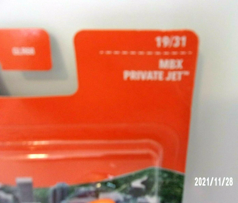 Mattel Matchbox MBX Boys Toy Private Jet Orange White Metal Sky Buster NEW - Image 3 of 4
