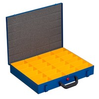 Allit Metal Hardware Box With 24-removable Compartments - Blue Allit Metal Hardware Box With 24-removable Compartments - Blue