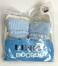 Vintage Baby Socks Le Roi Booties New in Package Blue
