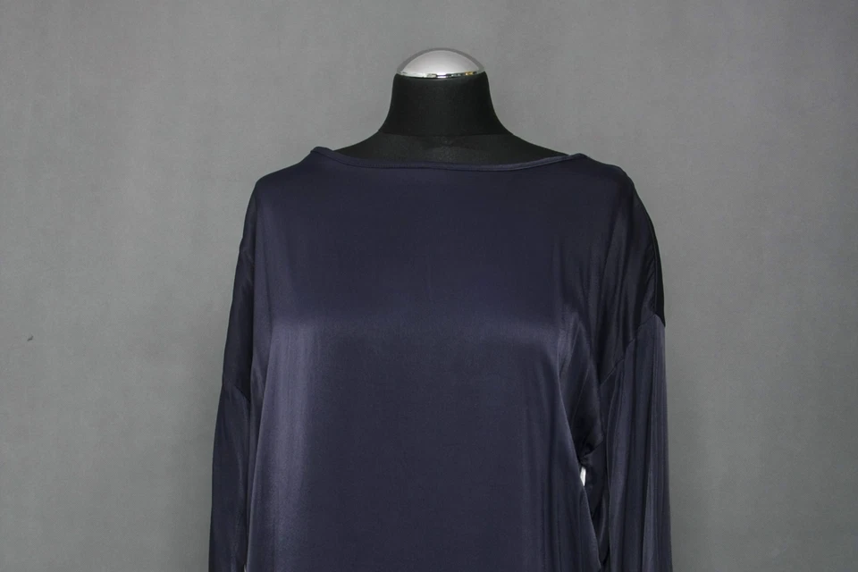 Part Two Copenhagen Damen Shirt 36 blau dunkelblau Halbarm Oversized Viskose - Bild 2 von 4
