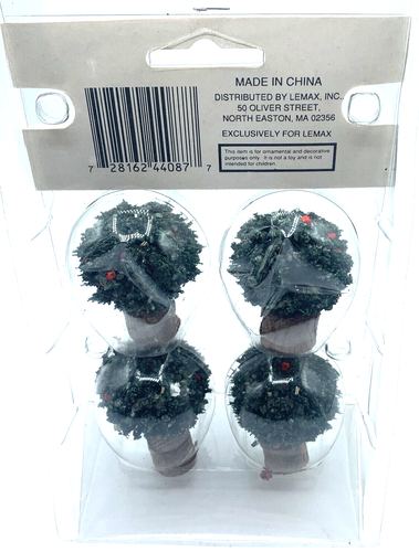 LEMAX JUEGO DE 4 PIEZAS ÁRBOL DE HOJA PERENNE REDONDO 2" - Imagen 6 de 7