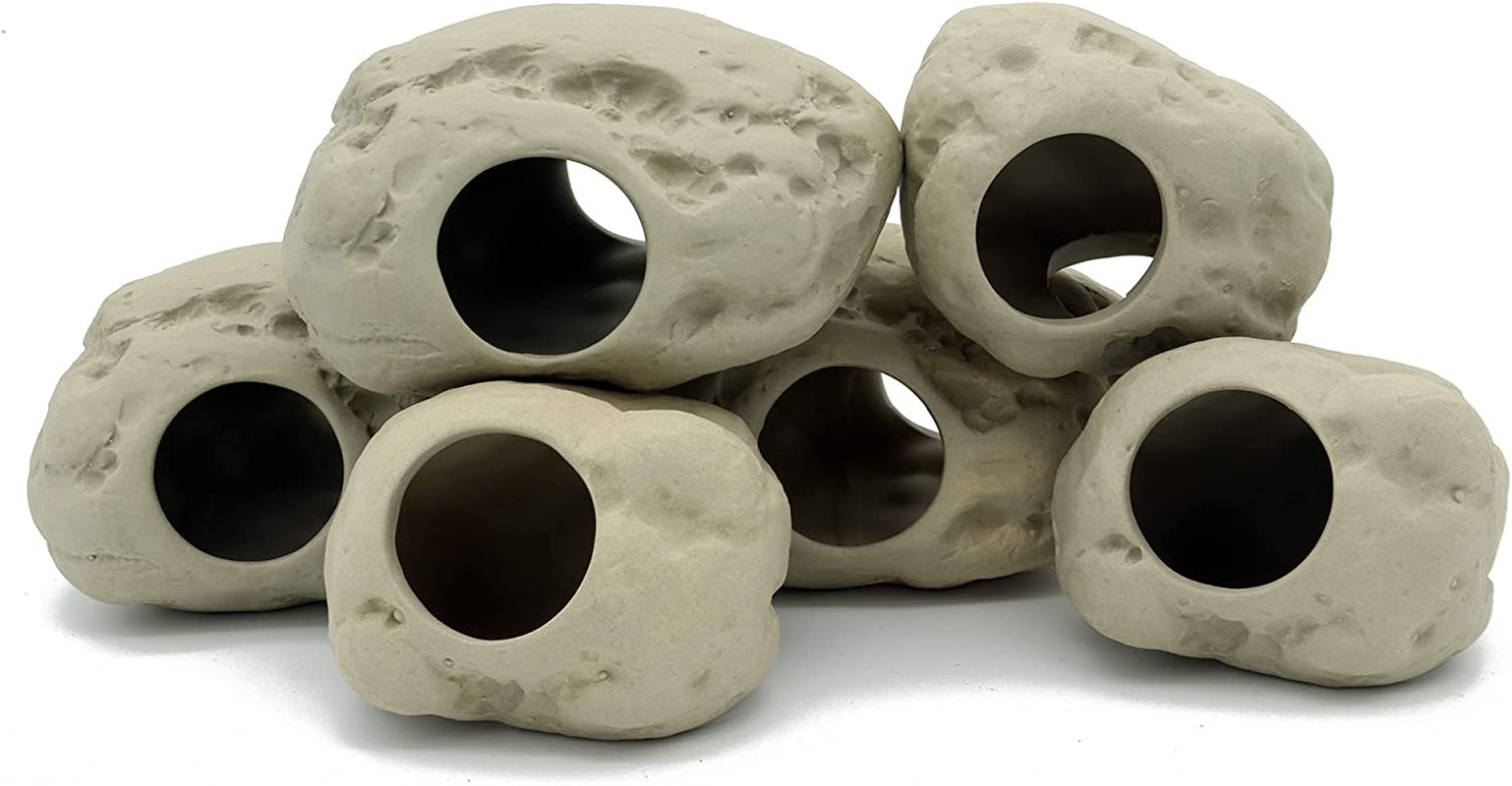 Aquarium Decoration Rock Caves for Fish Tank, Ceramic Betta Fish Tank Accessorie