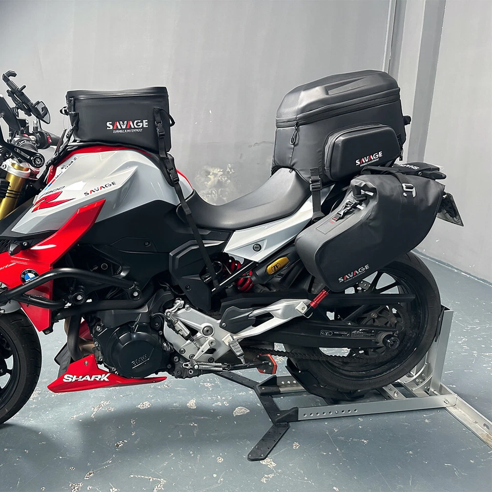 Mochila de equipaje bolsa de asiento trasero expandible para BMW F900GS F700GS F750GS Foto 2 de 4