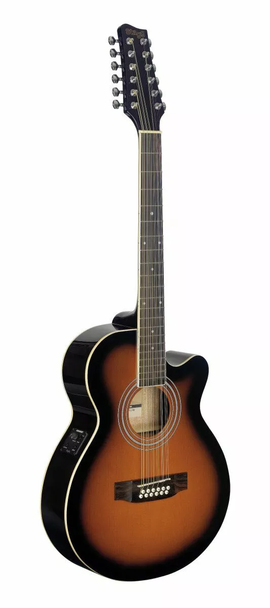 Stagg Mini Jumbo Electric Acoustic Concert Guitar w FISHMAN Preamp Sunburst
