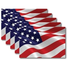 Magnet Me Up Waving American Flag Car Magnet Decals,5 Pack-4x6 Heavy Duty for Ca