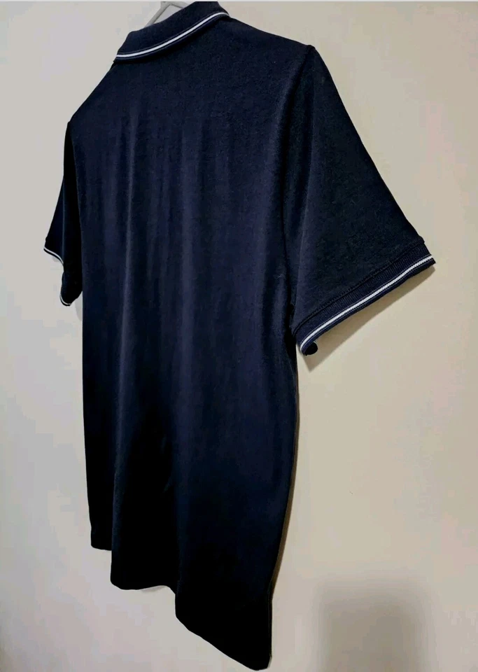 Express Polo Shirt Boy's Size Small Blue Fitted Zip 5809 NWT  - Image 4 of 4