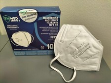 100 MASCHERINE PROTETTIVE FILTRANTI FFP2 - IMBUSTATE SINGOLARMENTE - BOX 10 PZ -