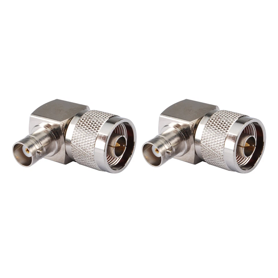 2-Pack BNC Female to N Type Male Right Angle Analyzer Tester Connector Adapter - Image 2 of 4