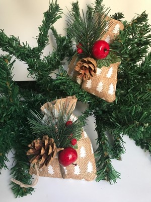 Addobbi Natalizi Juta.12 Sacchetti Di Juta Canapa Per Decorazioni Addobbi Regali Natale Confetti Ebay