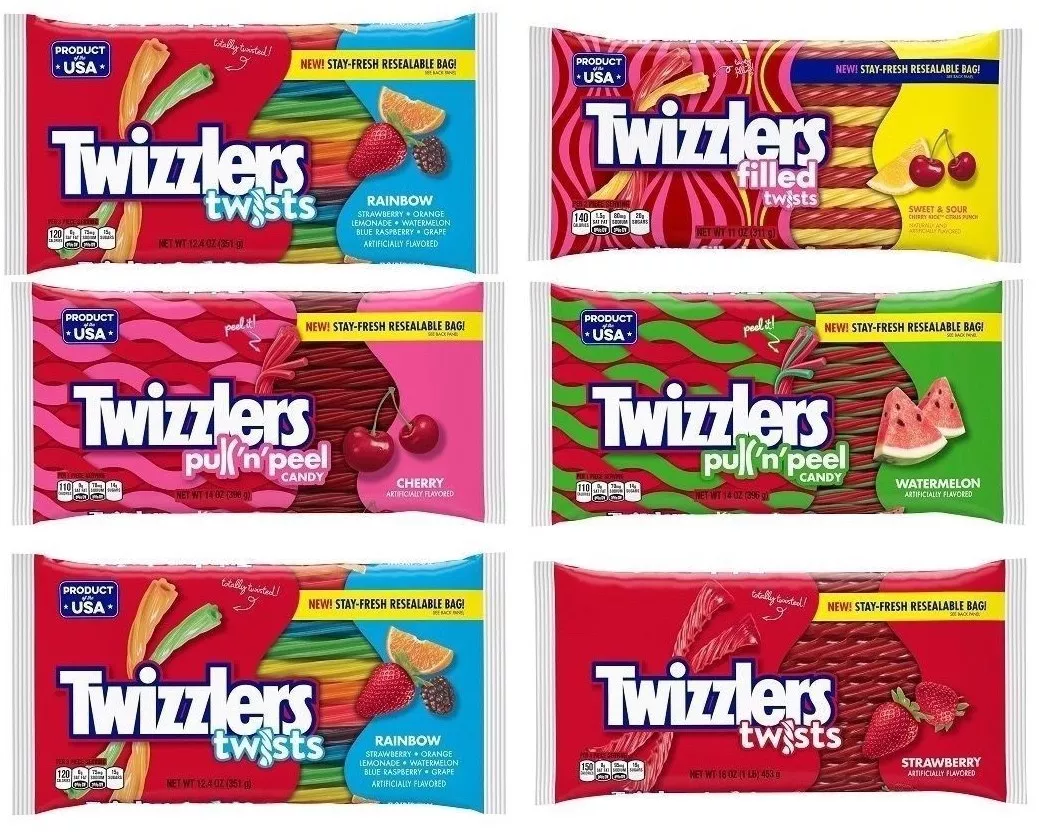 TWIZZLERS Filled Twists Variety Flavors Fruit Candy LIMITED EDITION