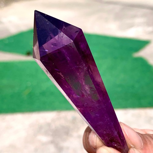 38G Natural Amethyst Quartz Crystal Single Tip Termination Wand Point Healing - 第 10/21 張圖片