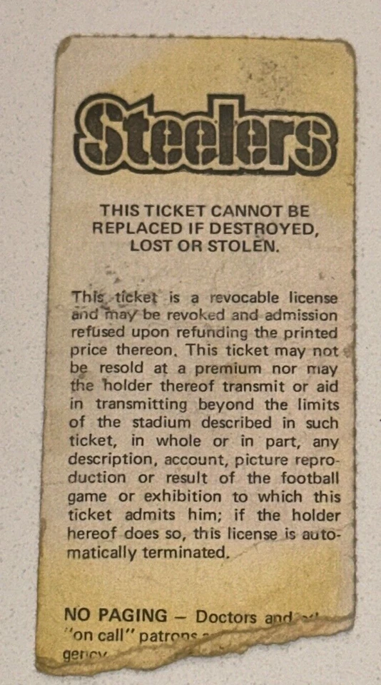 1980年12月13日孟加拉虎钢人队赛季NFL门票存根Franco Harris TD Lambert INT — 第 2/2 张图片