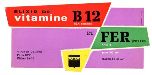 Buvard publicitaire laboratoire Labaz vitamine B12 - Afbeelding 1 van 1