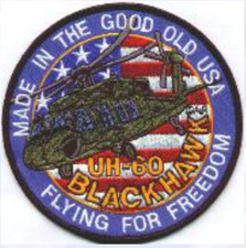 4.5" ARMY UH-60 BLACKHAWK FFF MADE IN THE USA EMBROIDERED PATCH