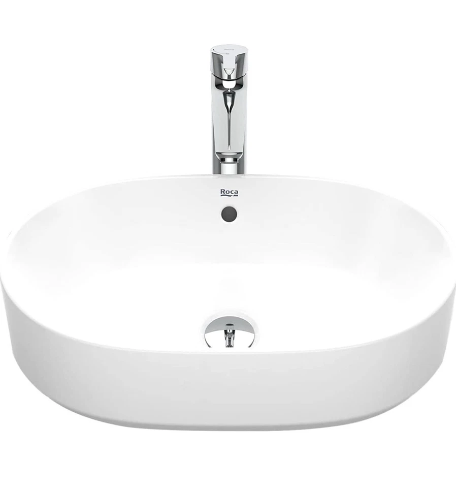 Roca The Gap Oval– Countertop Sink, White, 550 mm x 390 mm x 130 mm, A3270Y1000