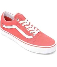 Vans Old Skool Deep Sea Coral White Men 5.5 / Women 7 New 100% Authentic
