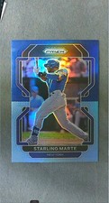 2022 Panini Prizm Tier II Navy Carolina Blue Prizm #204 Starling Marte Mets