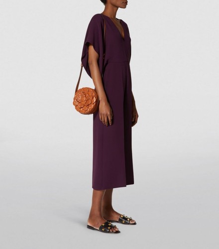 NEW Valentino Garavani Silk V-Neck Jumpsuit in Deep Purple Sz 40 #D7812 - Picture 6 of 11
