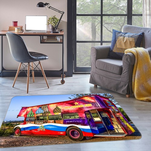 3D Country Bus Terminus 1066 Trevor Mitchell Rug Non Slip Rug Mat