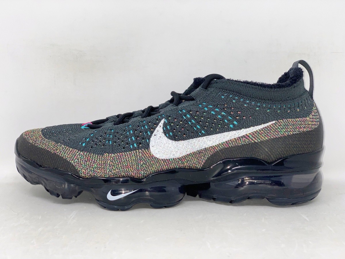 Nike Air Vapormax 2023 Flyknit Rainbow Black Sneakers, Size Nike Air Vapormax 2023 Flyknit Rainbow Black Sneakers, Size