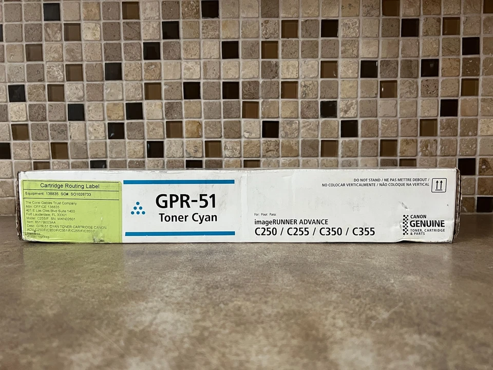 CARTUCHO DE TÓNER CIAN ORIGINAL CANON GPR-51 8517B003[AB] UC1-16 Foto 2 de 4