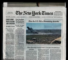 New York Times, SUNDAY Nov 14 2021, US Syria Airstrike, Rittenhouse 122721WEEM