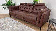 Sofology Muse Leathe 3 Seater in Chestnut