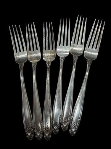 International Sterling Prelude Dinner Forks Set of 6 307g No Mono
