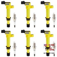 6Pcs Ignition Coil Iridium Spark Plug Set, Compatible 6Pcs UF270 Coil Pack
