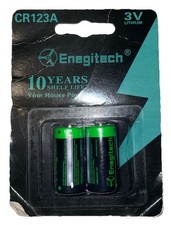 Enegitech CR123A 3V Lithium Battery, 123 3 Volt Lithium Battery, Home Security
