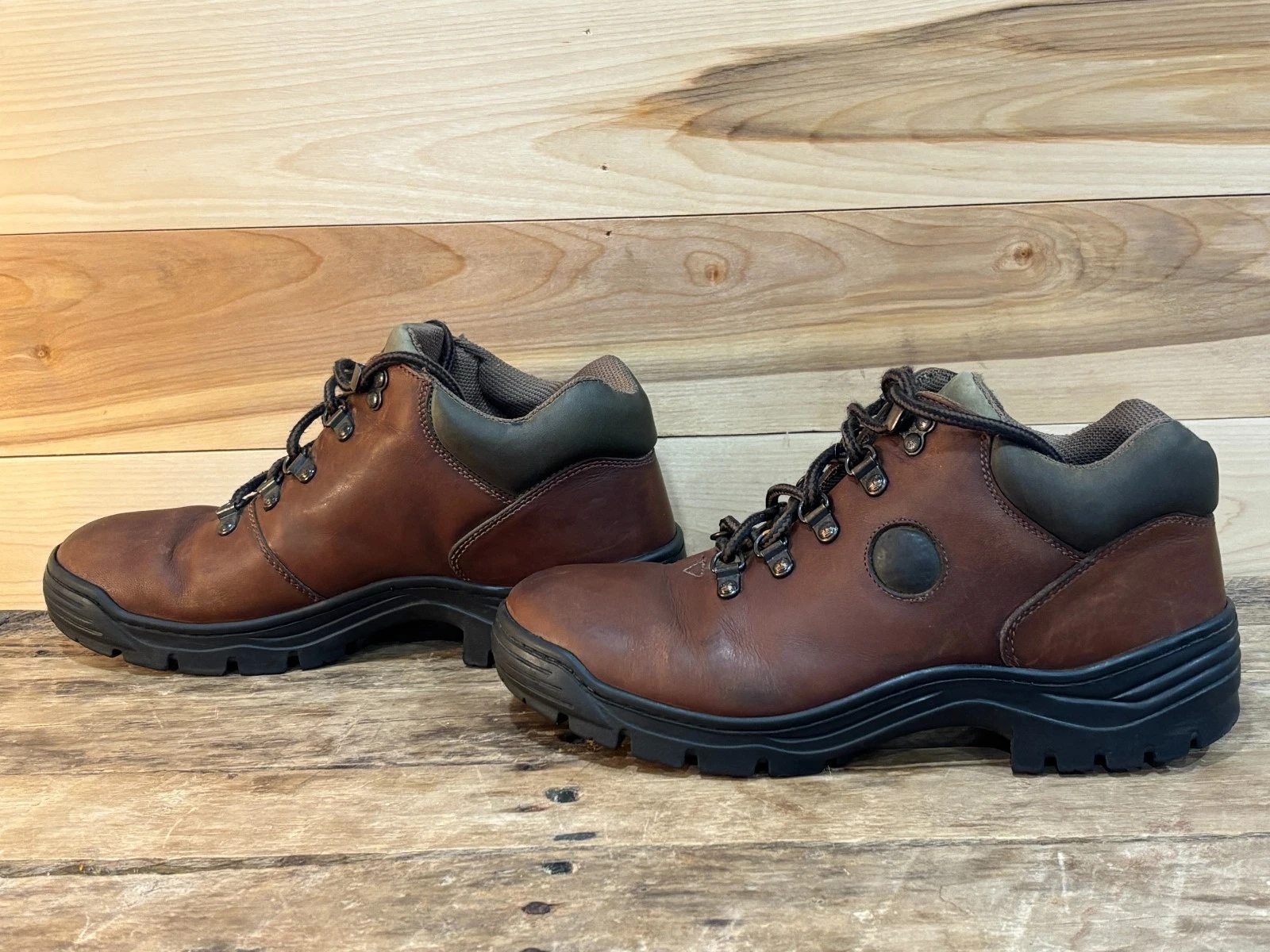 Timberland Hiking Boots Mens 7 Brown Leather Ankle Trail Outdoor Work