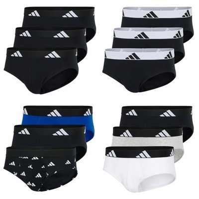 adidas Herren Slip, 3er Pack - Briefs, Active Flex Cotton, Logo, einfarbig Sc...
