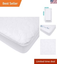 Durable Waterproof Crib  Toddler Mattress Cover - Machine Washable, 52  x 28  