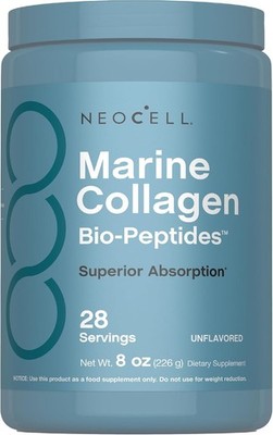 NeoCell Marine Collagen Peptides Powder | 8 oz | Unflavored | Superior Absorptio