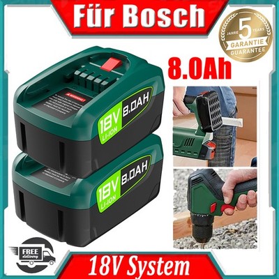 1~4 x Für Bosch Akku PBA 8.0Ah W-C 18V System 1600A02CK7 1600A011T8 Professional